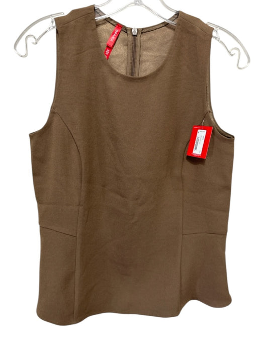 Spanx Size XS Light Brown Polyester Sleeveless Back Zip Peplum Top Light Brown / XS