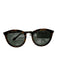 Le Specs Black & Brown Acetate Gold hardware Tortoiseshell Circle Sunglasses Black & Brown
