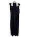Abbey Glass Size XS Black & White Rayon Sleeveless Pearl Buttons Collar Dress Black & White / XS