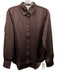 Spanx Size XS Dark Brown Polyester Satin Long Sleeve Button Up Shirt Top Dark Brown / XS