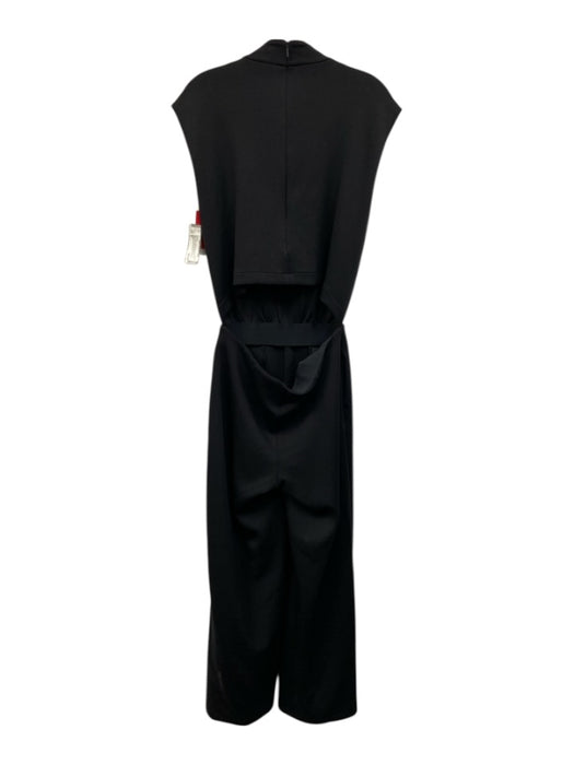 Spanx Size S Black Modal Blend Sleeveless High Neck Back Vent Wide Leg Jumpsuit Black / S