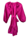 Abbey Glass Size XS Fuchsia Polyester 1/2 Balloon Sleeve Split V neckline Dress Fuchsia / XS