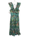 Love The Label Size S Green, Blue, Pink Cotton Blend Flutter Cap sleeve Dress Green, Blue, Pink / S
