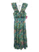 Love The Label Size S Green, Blue, Pink Cotton Blend Flutter Cap sleeve Dress Green, Blue, Pink / S