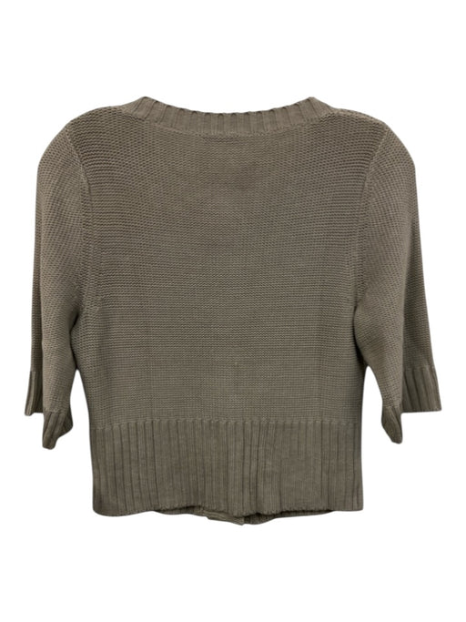 Magaschoni Size S Gray & Silver 1/2 Sleeve Knit Bedazzled Buttons Cardigan Gray & Silver / S