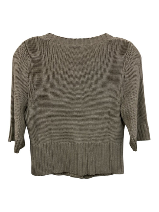 Magaschoni Size S Gray & Silver 1/2 Sleeve Knit Bedazzled Buttons Cardigan Gray & Silver / S