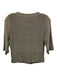 Magaschoni Size S Gray & Silver 1/2 Sleeve Knit Bedazzled Buttons Cardigan Gray & Silver / S