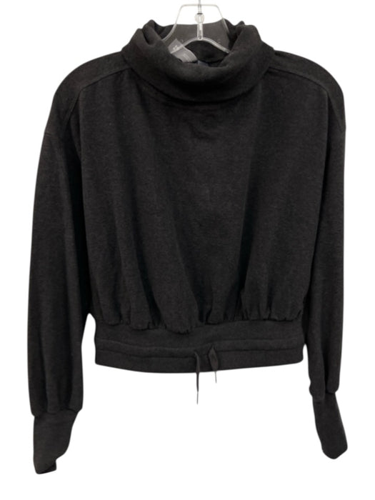 Sweaty Betty Size 0 Dark Gray Cotton & Acrylic Long Sleeve Turtleneck Sweater Dark Gray / 0