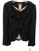 Yoana Baraschi Size 5 Black Silk Ruffle Buttons Long Flare Sleeve Jacket Black / 5