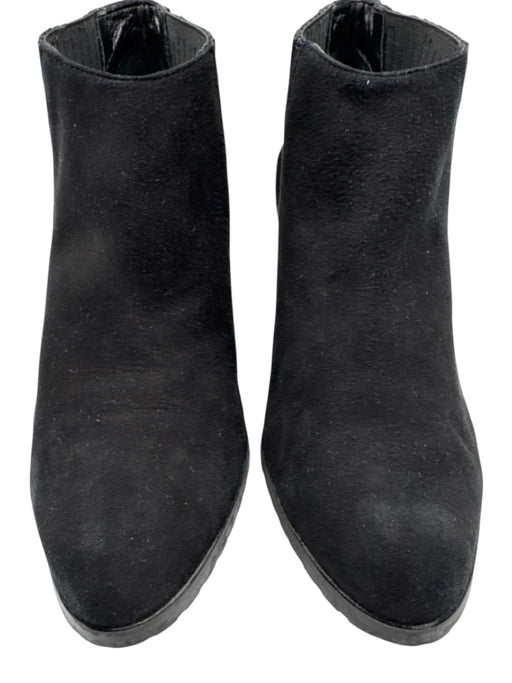 L.K. Bennett Shoe Size 40 Black Suede Almond Toe Stretch Panels Wedges Black / 40
