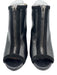 Jimmy Choo Shoe Size 40.5 Black Leather & Suede Peep Toe Front Zip Pumps Black / 40.5