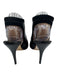 Jimmy Choo Shoe Size 40.5 Black Leather & Suede Peep Toe Front Zip Pumps Black / 40.5