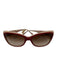 Judith Leiber Red & Pink Acetate 2 Tone Color Block Rectangle Sunglasses Red & Pink