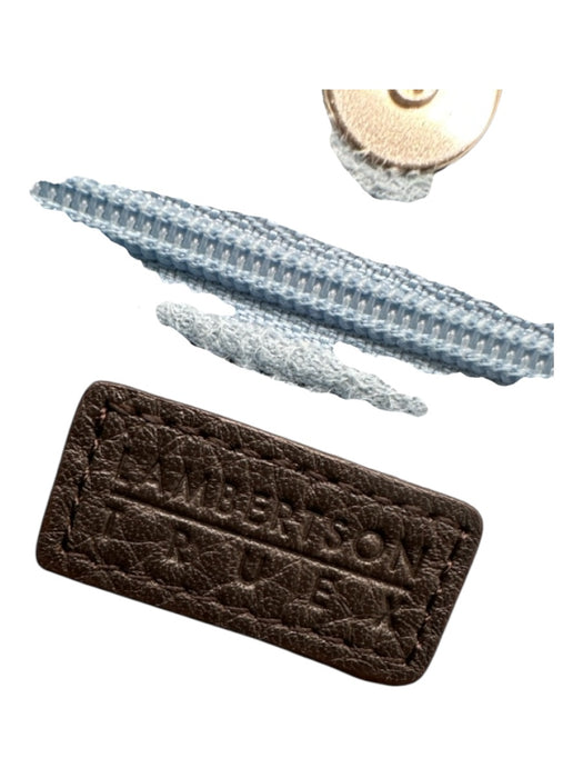 Lambertson Truex Dark Brown Leather Trifold Flap Travel Bag Other Dark Brown