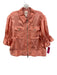 Cinq a Sept Size M Salmon Pink Cupro Elastic Waistband Zip Up Jacket Pant Set Salmon Pink / M