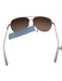 Marc By Marc Jacobs White & Gold Metal Brown Gradient Lens Aviator Sunglasses White & Gold