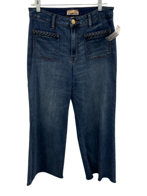 Kut From The Kloth Size 8 Medium Wash Cotton & Lyocell Braided Detail Jeans Medium Wash / 8