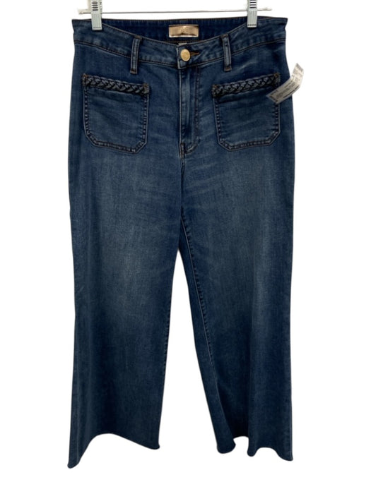 Kut From The Kloth Size 8 Medium Wash Cotton & Lyocell Braided Detail Jeans Medium Wash / 8