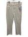 Mother Size 31 White Cotton & Polyester Zip Fly High Rise Slim Straight Jeans White / 31