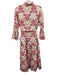 Jude Connally Size M Pink, White, Gold Cotton abstract flowers 3/4 Sleeve Dress Pink, White, Gold / M