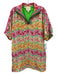 Emily McCarthy Size M Pink, Orange, Green Rayon Blend Floral Shift Dress Pink, Orange, Green / M