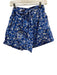 Sugarlips Size M Blue, White, Black Cotton Floral High Rise Sash Shorts Blue, White, Black / M