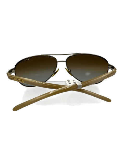 Ralph Ralph Lauren Beige Acetate Aviator silver Sunglasses Beige