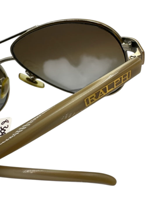 Ralph Ralph Lauren Beige Acetate Aviator silver Sunglasses Beige