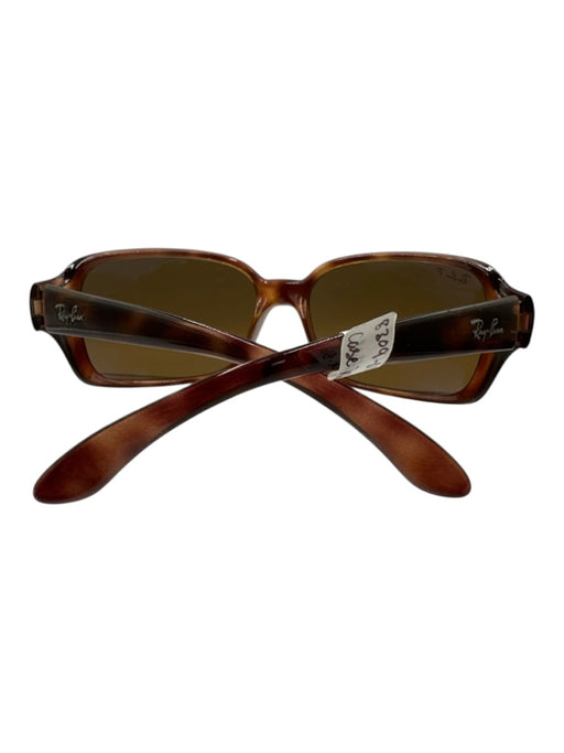 RayBan Brown Acetate Rectangle Polarized Sunglasses Brown