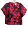 Pomander Place Size Medium Red, Pink, Purple Polyester Short Bubble Sleeve Top Red, Pink, Purple / Medium