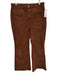 J Crew Size 30 Brown Cotton Blend High Rise Corduroy Welt Pocket Flare Leg Top Brown / 30