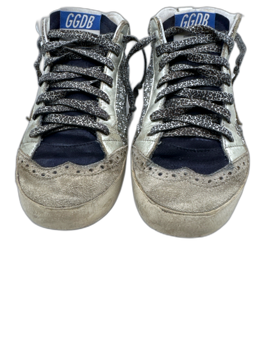 Golden Goose Shoe Size 37 Silver, Beige, Black Leather Flip Flop Sneakers Silver, Beige, Black / 37