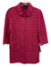 St. John Size 2 Fuschia Pink Cotton Blend Button Down Knit Textured Jacket Fuschia Pink / 2