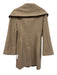 Anya Ponorovskaya Size 2 Tan Brown Wool Blend Wide Collar Heathered Coat Tan Brown / 2