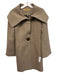 Anya Ponorovskaya Size 2 Tan Brown Wool Blend Wide Collar Heathered Coat Tan Brown / 2