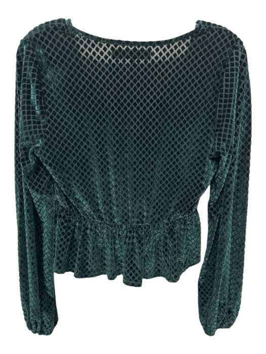 House of Harlow Size S Dark Green Polyester Blend Velvet Diamonds Top Dark Green / S