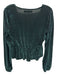 House of Harlow Size S Dark Green Polyester Blend Velvet Diamonds Top Dark Green / S