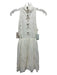 Free People Size 2 White Cotton Blend Mesh Lace keyhole front Button Front Dress White / 2