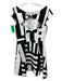 Kate Spade Size 2 Black & White Polyester High Square Neck Striped Dress Black & White / 2