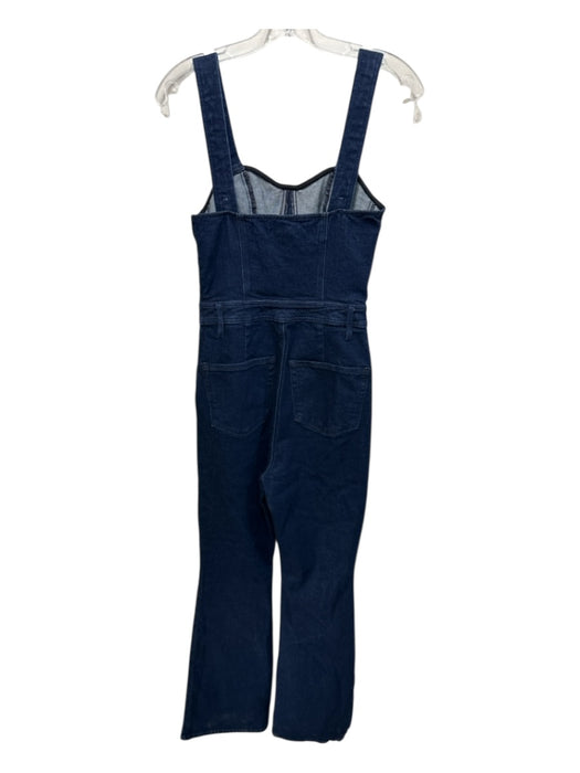 Good American Size 1 Dark Wash Cotton Blend Denim Cups Strapless Jumpsuit Dark Wash / 1