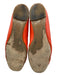 Salvatore Ferragamo Shoe Size 7 Orange Patent Leather Ribbon Bow Round Toe Flats Orange / 7