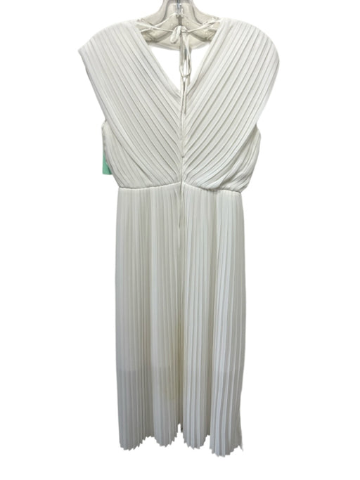 Rachel Rachel Roy Size 0 White Polyester Accordian Pleats Cap Sleeve Dress White / 0