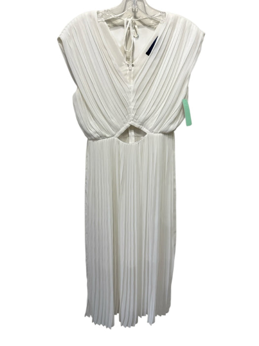 Rachel Rachel Roy Size 0 White Polyester Accordian Pleats Cap Sleeve Dress White / 0