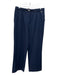 St. John Sport Size 10 Navy Polyester Blend High Rise Silver Buckle Pants Navy / 10