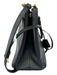 Prada Black & Gold Saffiano Leather Logo Gold Hardware Detachable Strap Bag Black & Gold / M