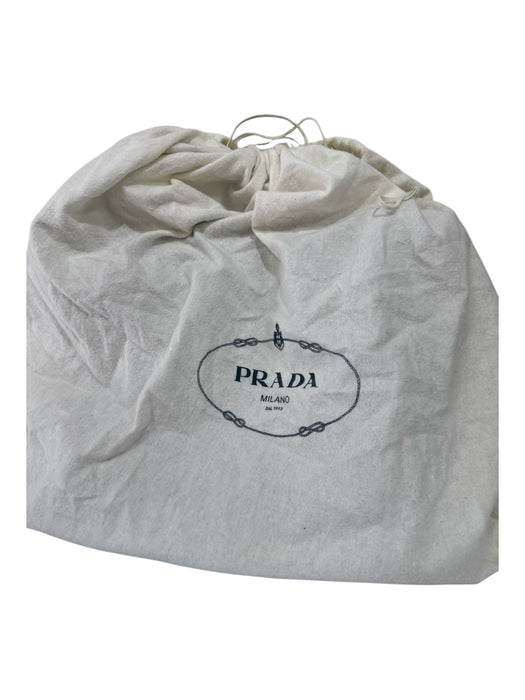 Prada Black & Gold Saffiano Leather Logo Gold Hardware Detachable Strap Bag Black & Gold / M