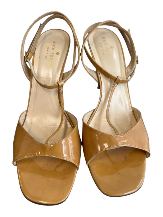 Kate Spade Shoe Size 9B Yellow Manmade Material open toe Crossover Pump Heels Yellow / 9B