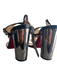 Christian Louboutin Shoe Size 39 1/2 Black Manmade Material Silver heel Heels Black / 39 1/2