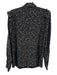 Frame Size M Black & White Silk Star Print Button Up Long Sleeve Top Black & White / M