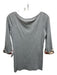 Burberry Brit Size S Gray Cotton Heathered Scoop Neck Cuffed 3/4 Sleeve Top Gray / S